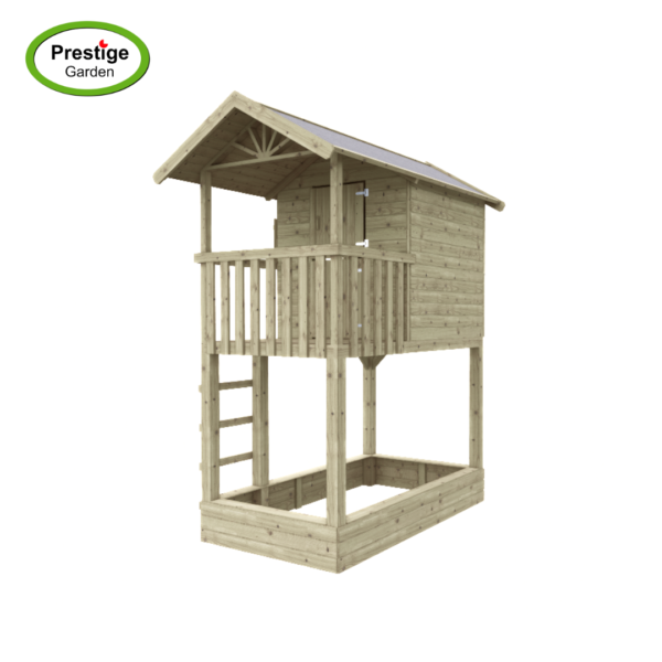 Cabane en bois avec bac à sable - Prestige Garden – Image 3