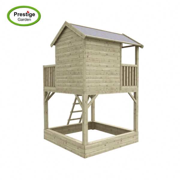 Maisonnette en bois Funny XXL avec bac à sable - Prestige Garden – Image 4