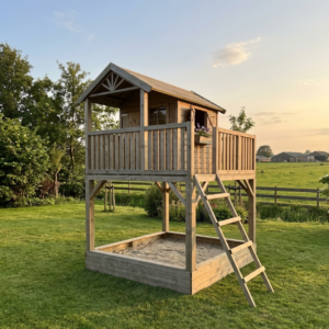 Maisonnette en bois Funny XXL avec bac à sable - Prestige Garden