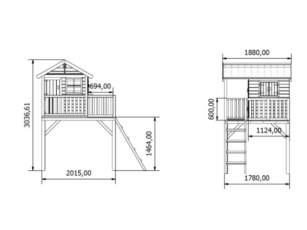 Maisonnette en bois Funny XXL - Prestige Garden