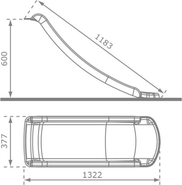 Diapositive 130cm - H600 Vert pomme