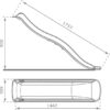 Toboggan avec vague 175 cm - H900 Anthracite